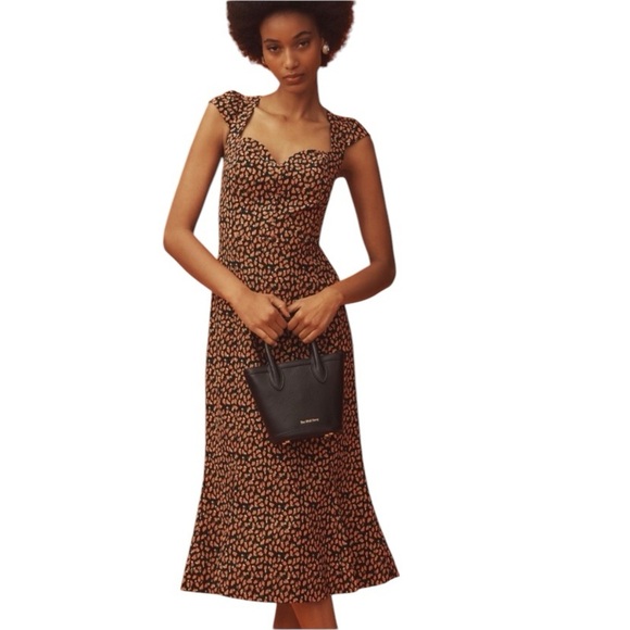 Anthropologie The Cecily Fit & Flare Silhouette Dress Sz XS Leopard Print - Picture 2 of 5